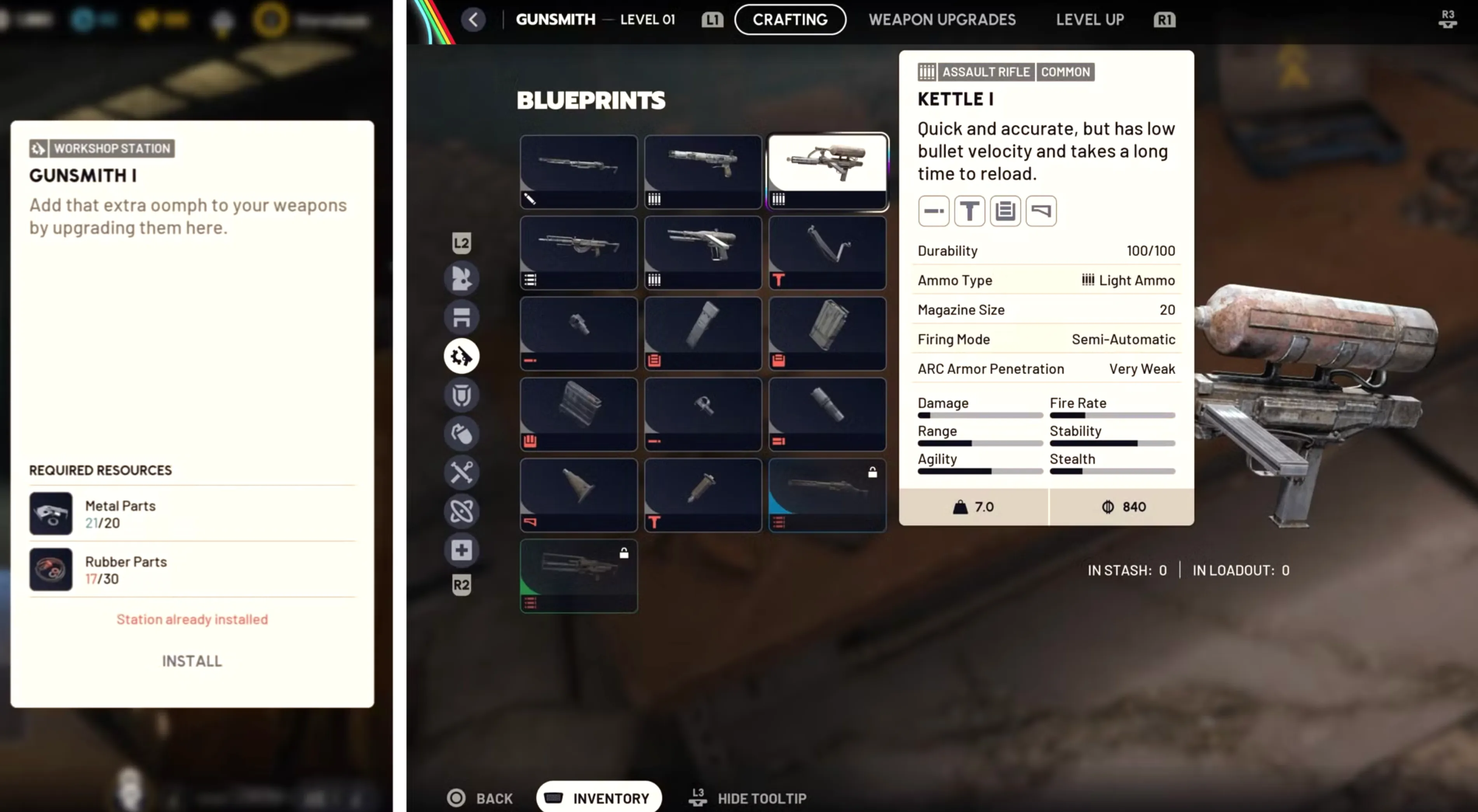 Gunsmith arc raiders upgrade